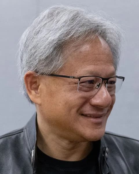 Jensen Huang speaking at an NVIDIA event.